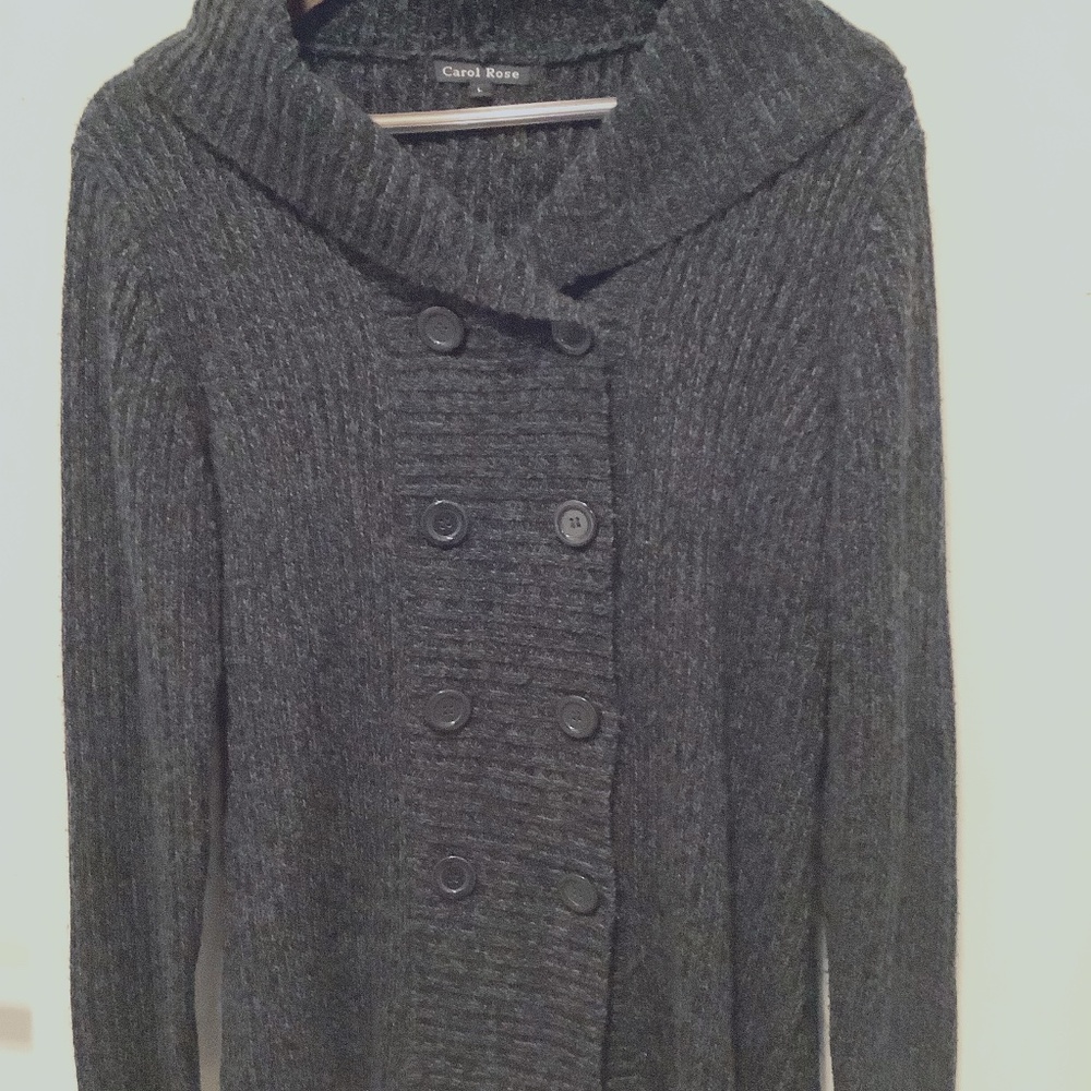 Black Cardigan with a hoody